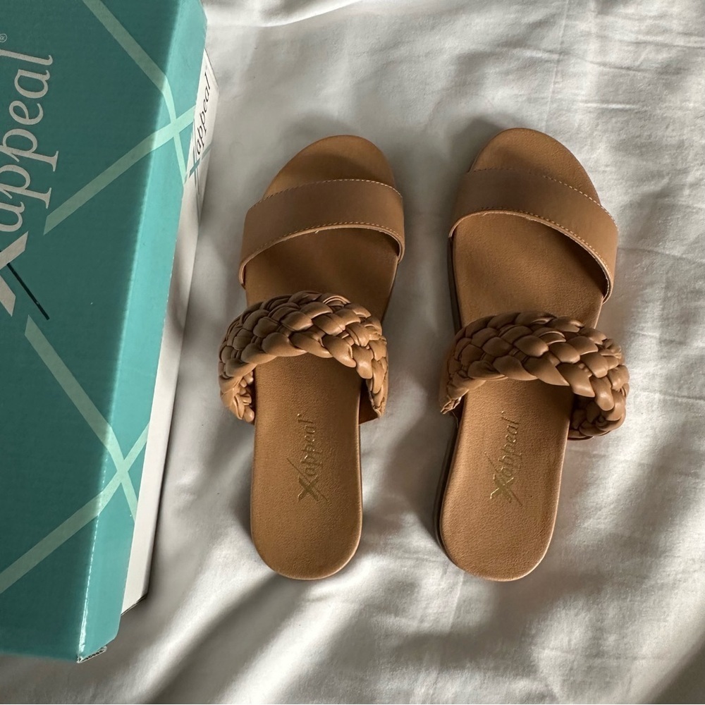 Xappeal Tan Braided Sandals
